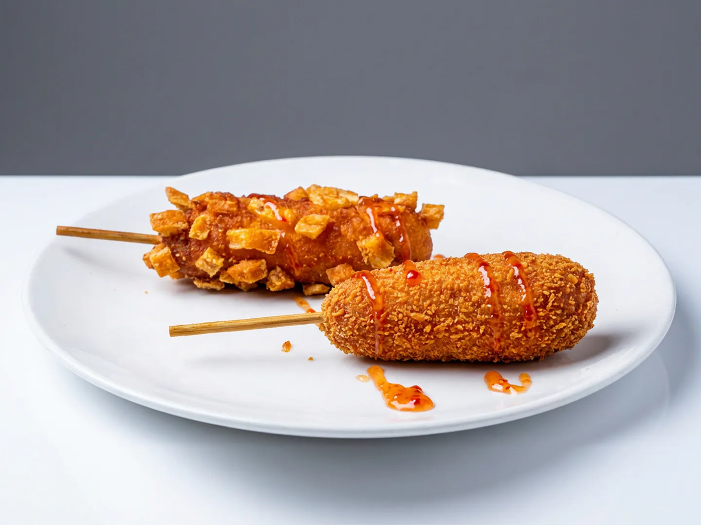 Crispy sauced corn dogs at InstaFoodz, a Chinese Restaurant in Philadelphia